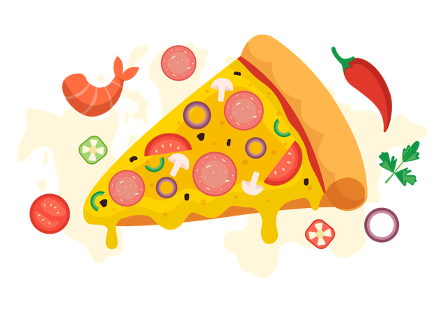 Dia dos amantes da pizza  Ilustração