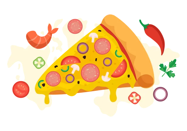 Dia dos amantes da pizza  Ilustração