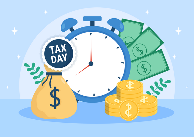 Día de impuestos  Ilustración