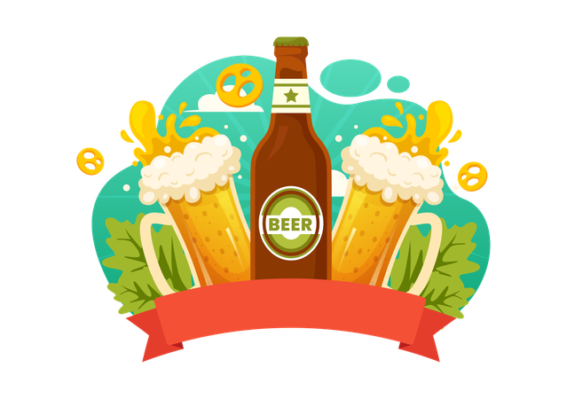 Dia internacional da cerveja  Ilustração