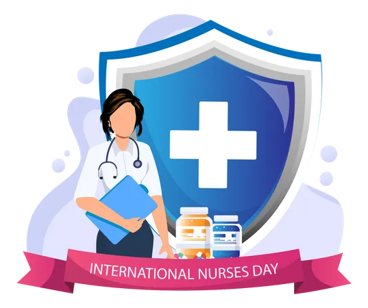 Dia internacional da enfermeira  Ilustração