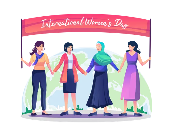 Dia Internacional da Mulher  Ilustração