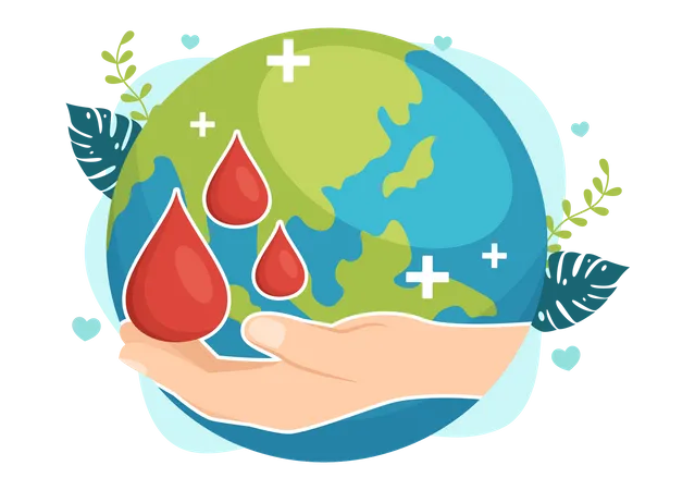 Día internacional de la donación de sangre  Ilustración