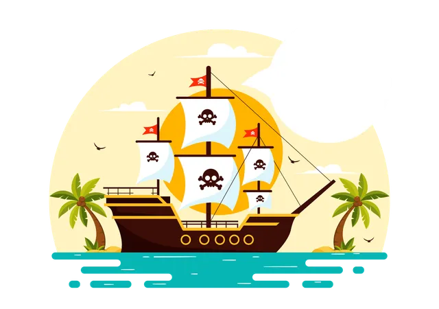 Día Internacional de Hablar como un Pirata  Ilustración