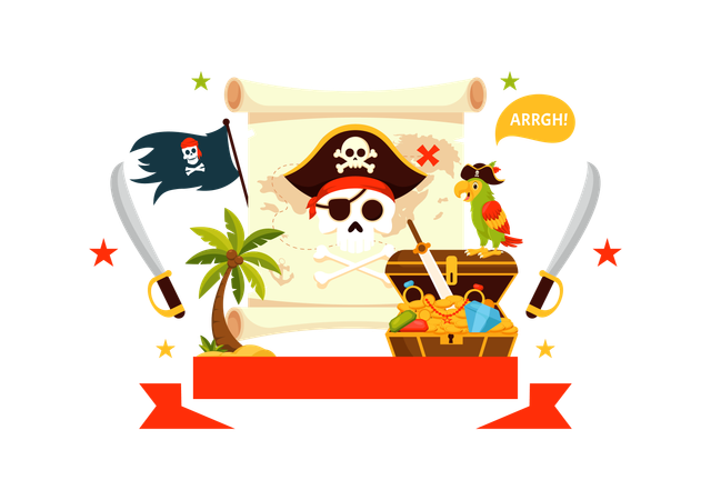 Día Internacional de Hablar como un Pirata  Ilustración