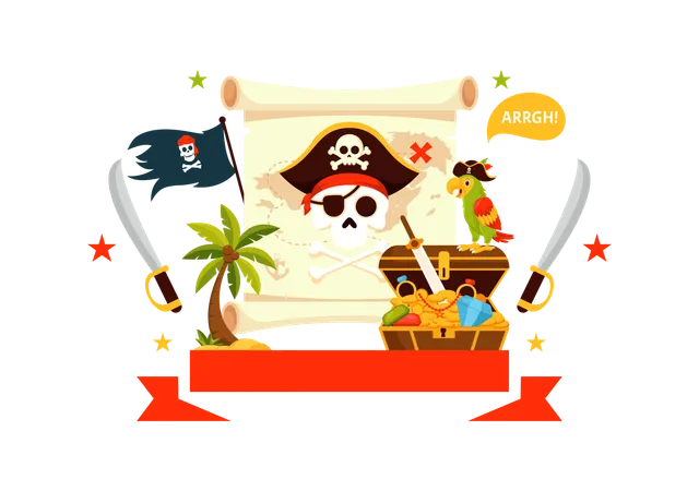 Día Internacional de Hablar como un Pirata  Ilustración