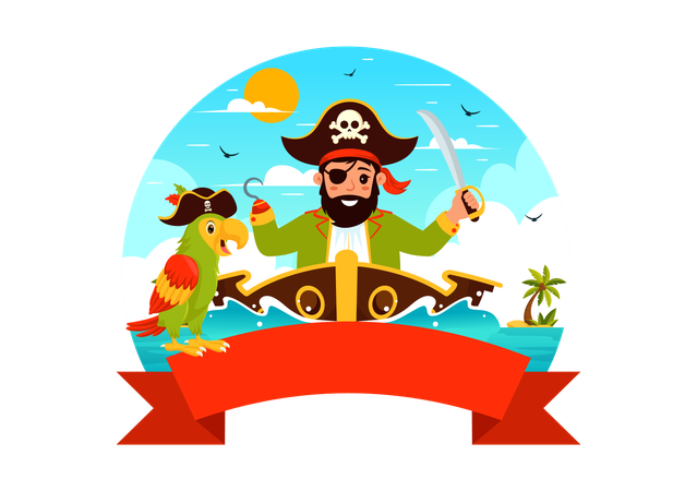 Día Internacional de Hablar como un Pirata  Ilustración