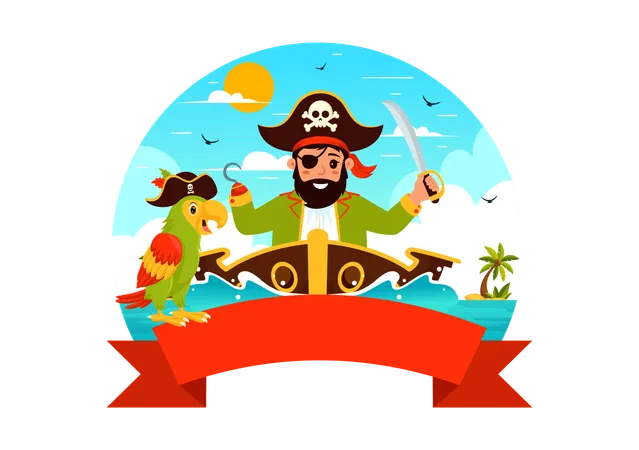 Día Internacional de Hablar como un Pirata  Ilustración