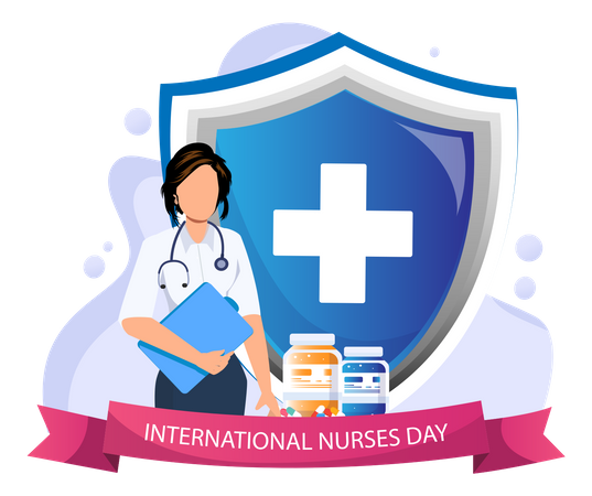 Dia internacional de la enfermera  Ilustración