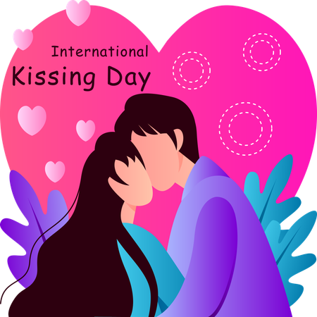 Dia internacional del beso  Ilustración