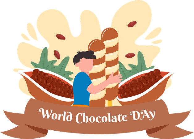 Dia internacional del chocolate  Ilustración