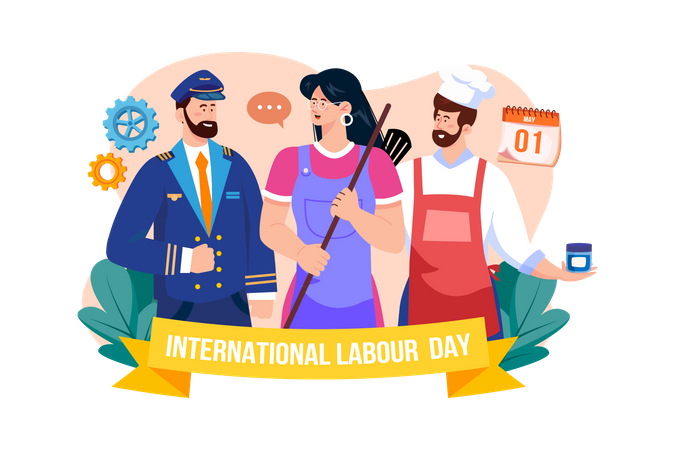 Día Internacional del Trabajo  Ilustración