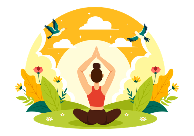 Día Internacional del Yoga  Ilustración