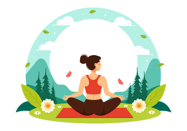 Día Internacional del Yoga  Ilustración