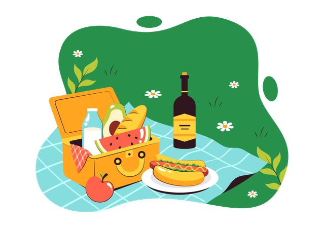 Dia Internacional do Piquenique  Ilustração