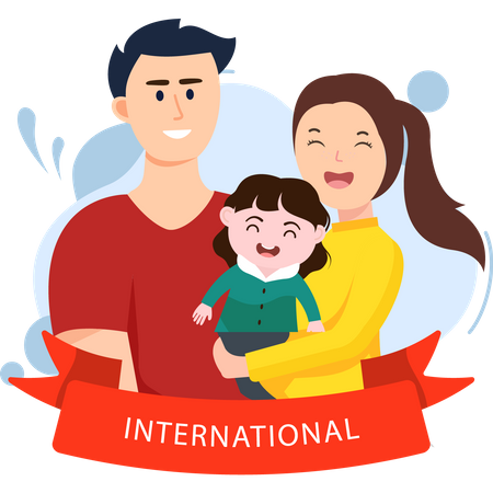 Dia internacional dos pais  Ilustração