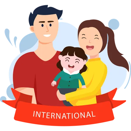 Dia internacional dos pais  Ilustração
