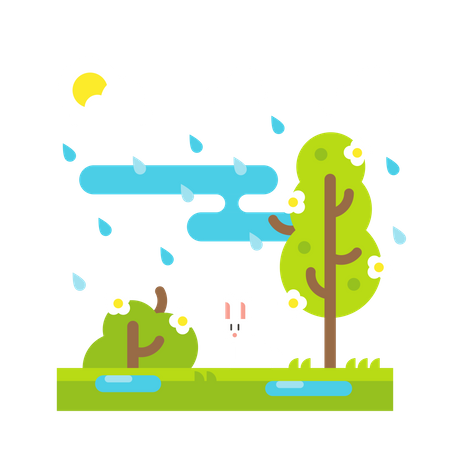 Día lluvioso  Ilustración
