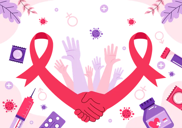 Dia Mundial da Aids  Ilustração