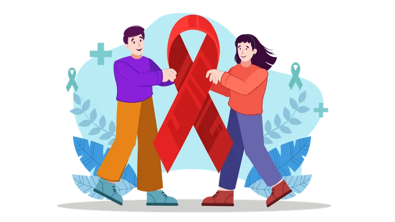 Dia Mundial da Aids  Ilustração