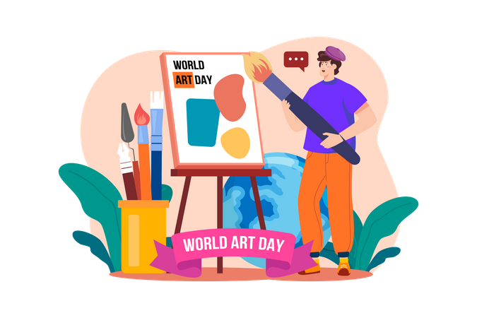 Dia Mundial da Arte  Ilustração