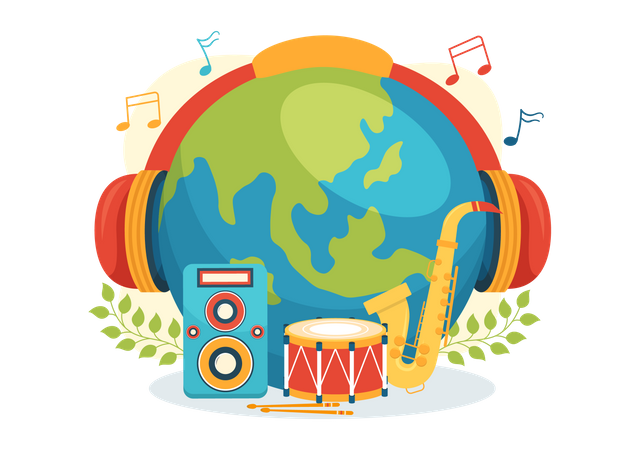 Dia Mundial da Musica  Ilustração