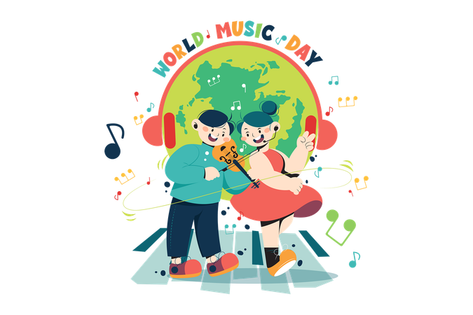 Dia Mundial da Musica  Ilustração