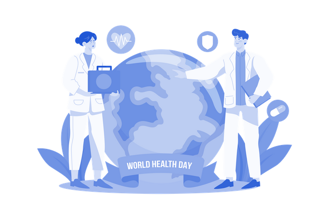 Dia Mundial da Saúde  Ilustração