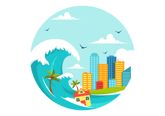 Día Mundial de Concientización sobre los Tsunamis  Ilustración