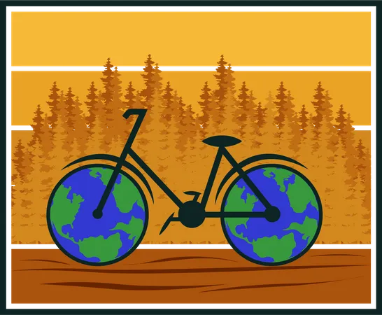 Día mundial de la bicicleta  Ilustración