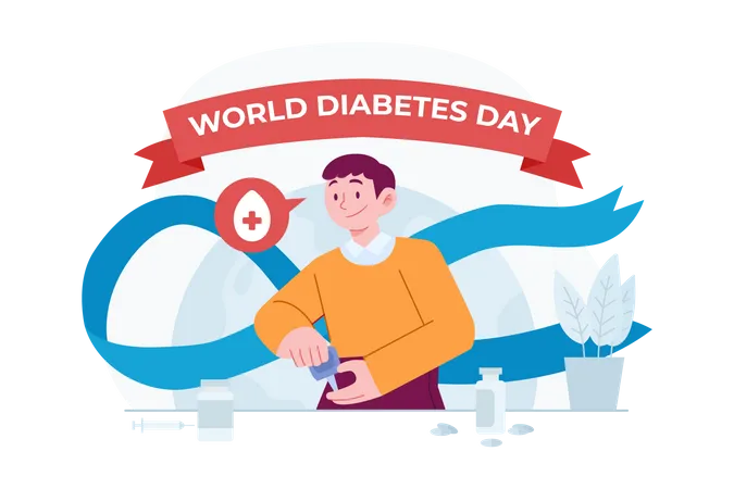 Día Mundial de la Diabetes  Ilustración