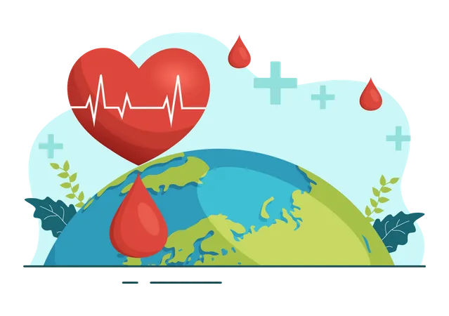 Día mundial de la donación de sangre  Ilustración
