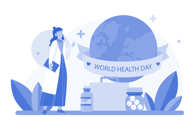 Día mundial de la salud  Ilustración