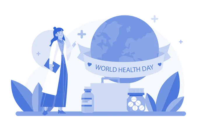 Día mundial de la salud  Ilustración