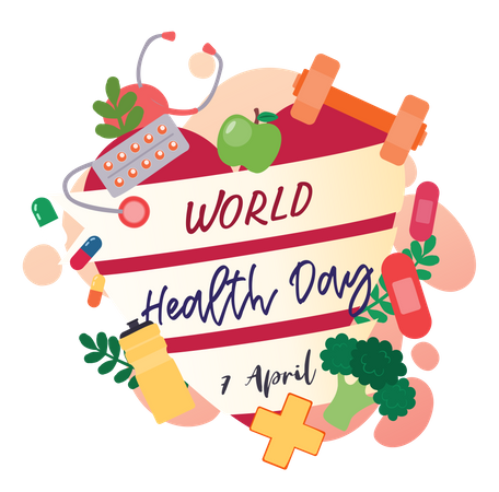 Día mundial de la salud  Ilustración