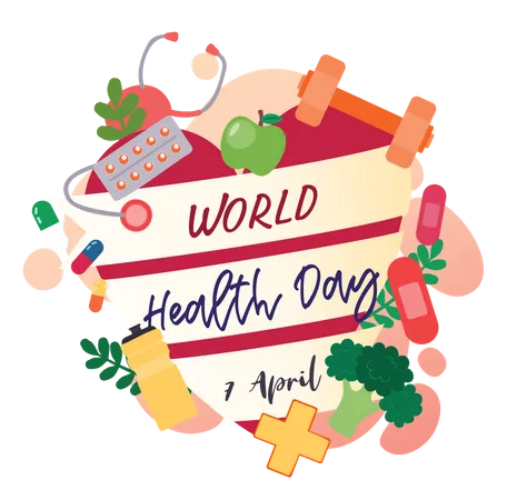 Día mundial de la salud  Ilustración