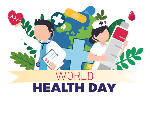 Día mundial de la salud  Ilustración