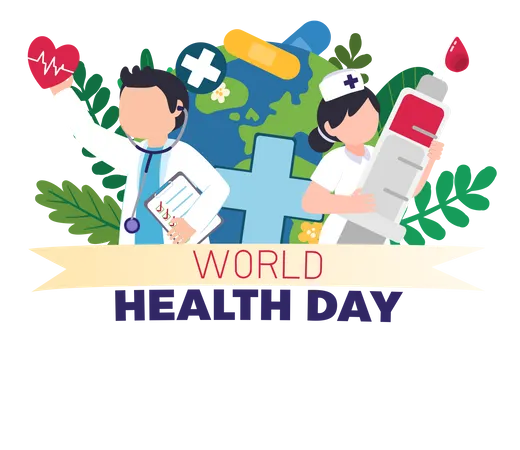 Día mundial de la salud  Ilustración