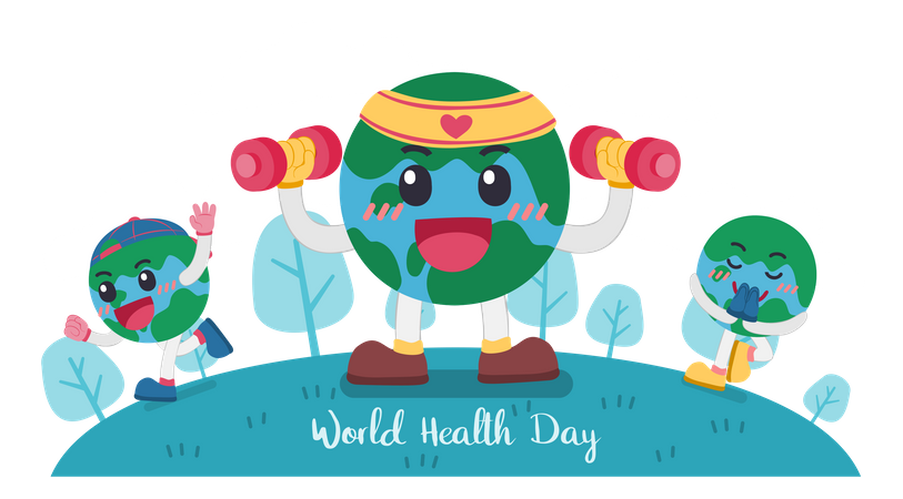 Día mundial de la salud  Ilustración