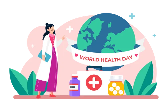 Día mundial de la salud  Ilustración