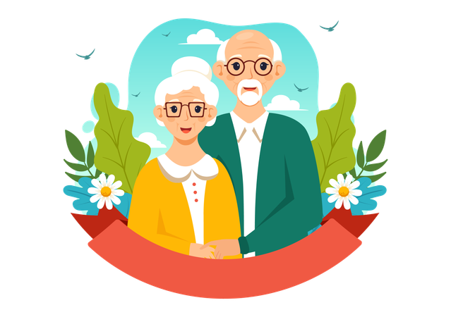 Día Mundial de la Tercera Edad  Ilustración