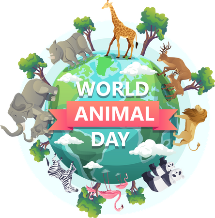 Día Mundial de los Animales  Ilustración