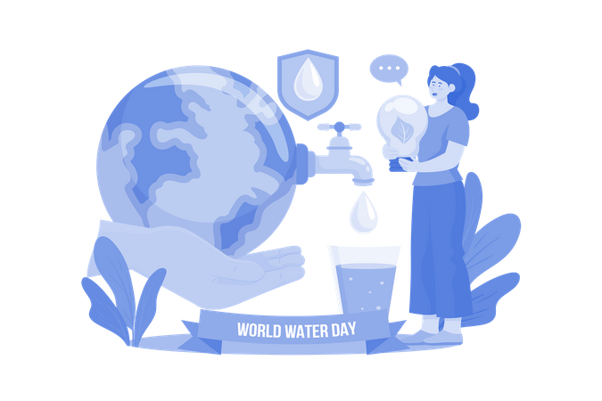 Dia Mundial del Agua  Ilustración