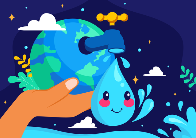 Dia Mundial del Agua  Ilustración