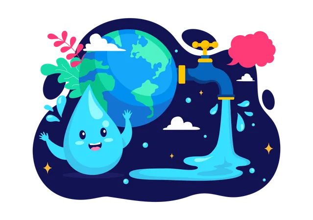 Dia Mundial del Agua  Ilustración