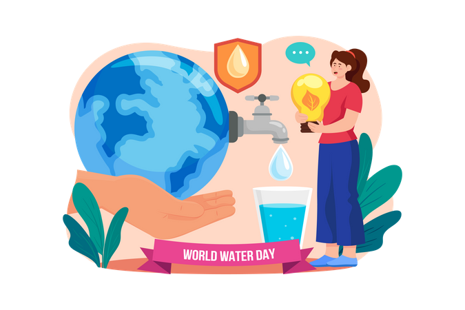 Dia Mundial del Agua  Ilustración