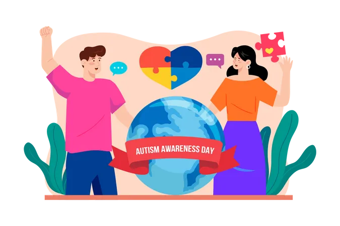 Día Mundial del Autismo  Ilustración