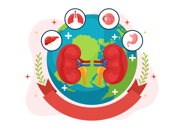 Día mundial del donante de órganos  Ilustración