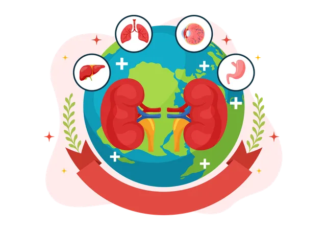 Día mundial del donante de órganos  Ilustración