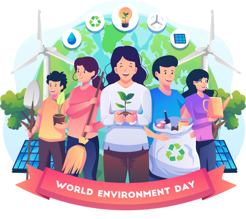 Día Mundial del Medio Ambiente  Ilustración